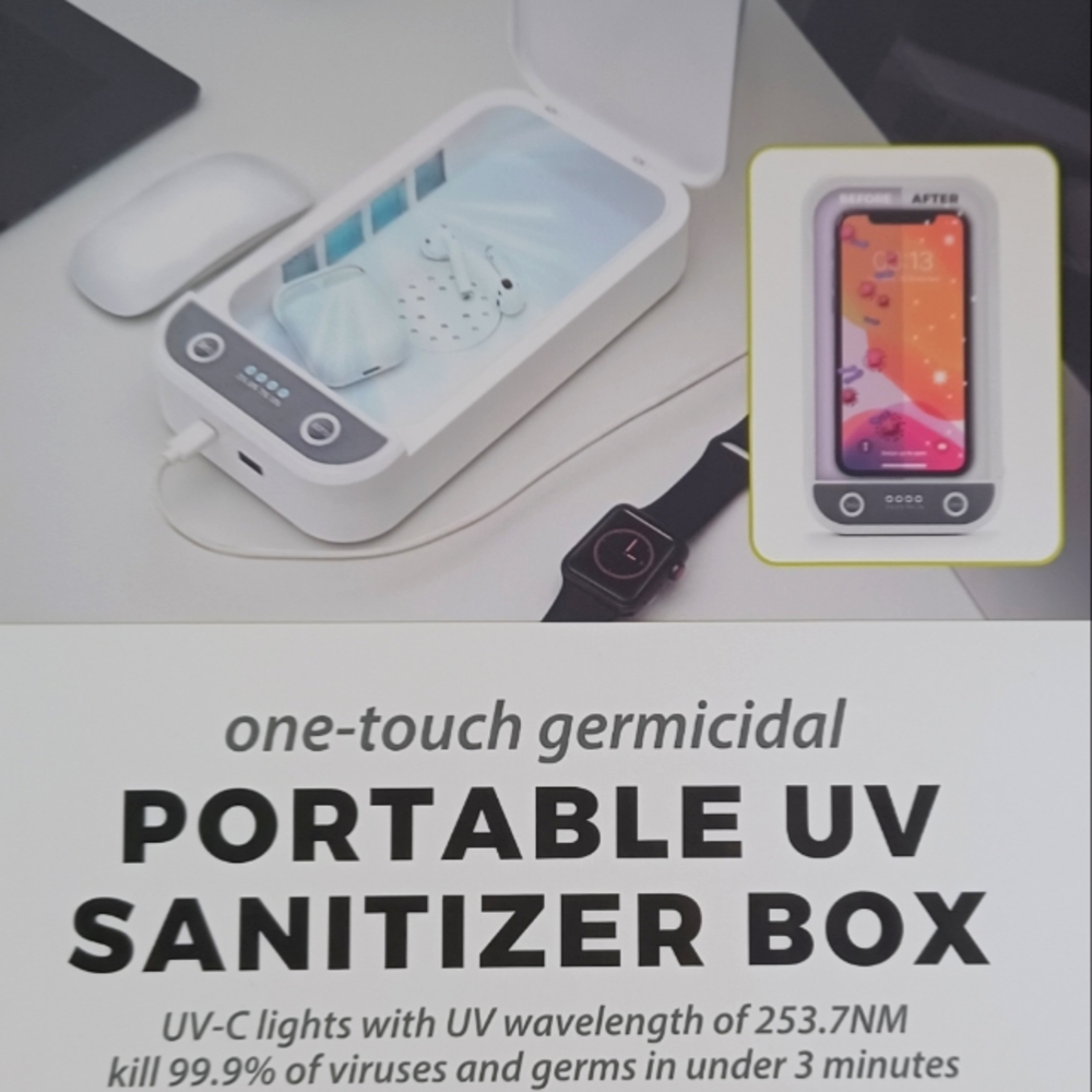 UV sanitizer box portable travel traveleon w aromatherapy new in box use in car